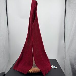 NWT Portolano cashmere scarf red. 9” X 64”